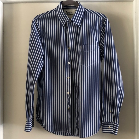 😎😎American Eagle Mens L/S Sz Sm Vintage Fit Blue